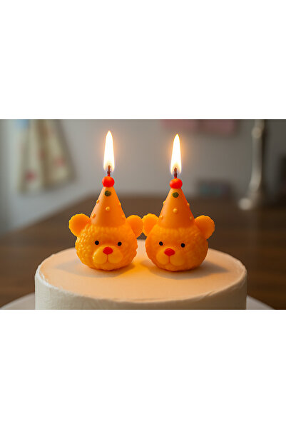Doğumgünü,babyshower Pasta Süsleme Mumu 2'li Set
