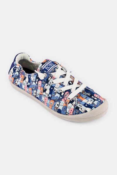 SKECHERS Women Beach Bingo Lace Up Walking Shoes, Multicolor