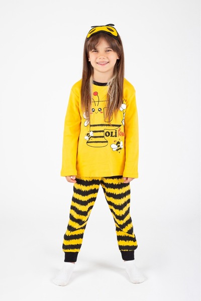 EYZ KIDS Arı Desenli Kız Çocuk Pijama Takımı