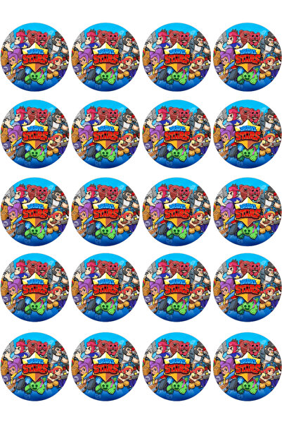 BatıDoğu Brawl Stars Yenilebilir Yuvarlak Kurabiye Resim Baskı