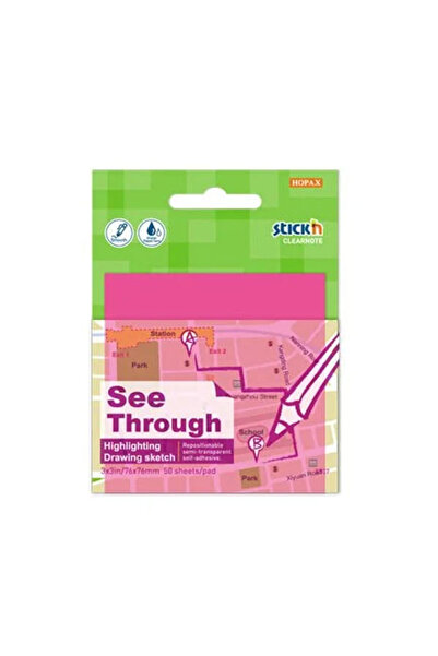 Gıpta Stickn 76X76 Διαφανές Νέον Ροζ 50 Φύλλα