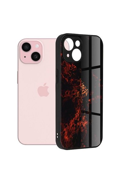 Rao Husa compatibila cu iPhone 15, Grip, Glaze Series, S17, Premium Lexgard, Crazy Red Nebula
