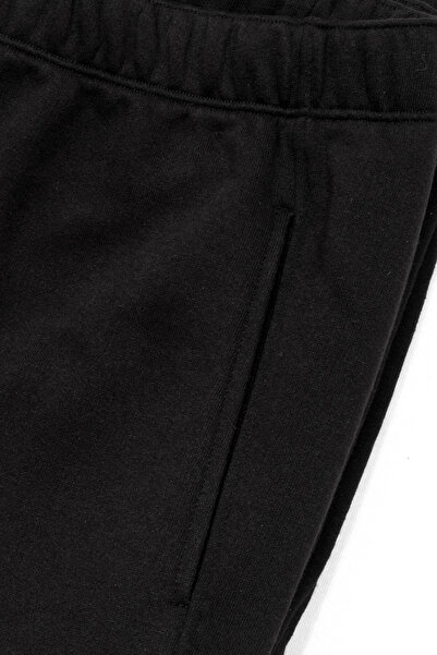 Cottonland Men's Albano Relaxed Fit Regular Waist Autumn Three Thread Unsharded Cotton Sweatpants Bottom Black