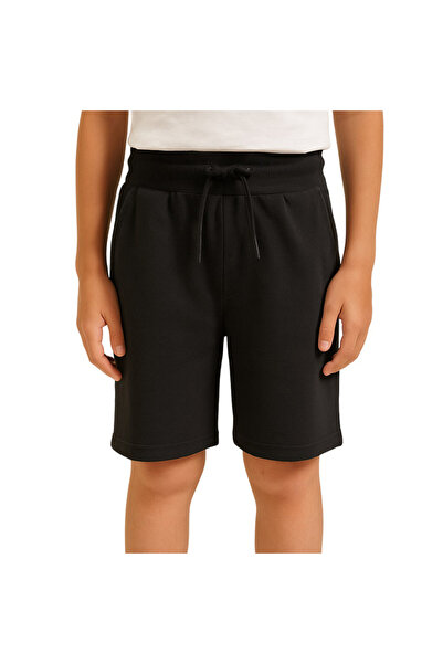 Victor and Jane Boys French Terry Shorts 100% Cotton– Black