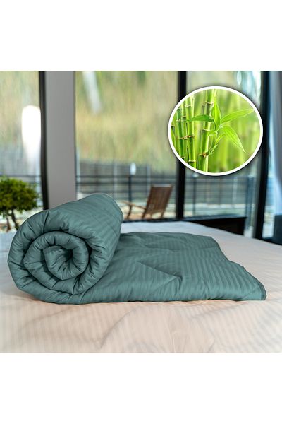 Pucioasa Pilotă Matlasată Bambus - De Iarnă - Verde Petrol - 180Cm X 210Cm