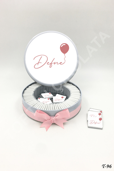 KAKAO AĞACI 100 Adet Pudra Balon Kız Bebek Çikolatası