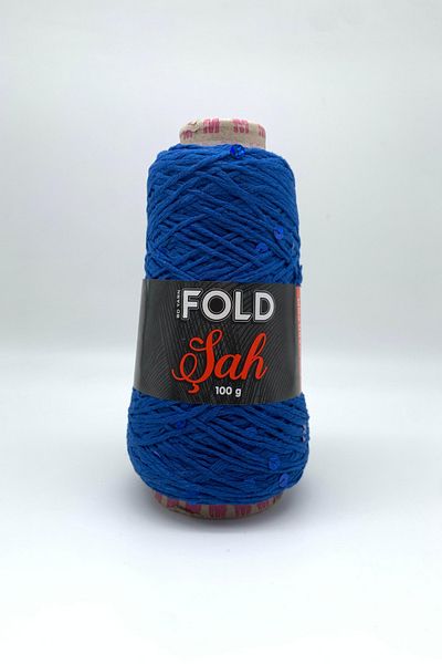 BD fold yarn Şah - 157 ساكس خيط ترتر أزرق 100 جرام 265 متر