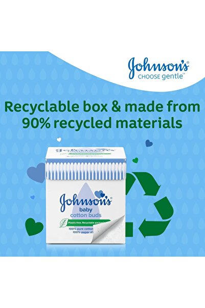 Generic Johnson's Baby Cotton Buds, 200 pcs (2+1 Free) - White