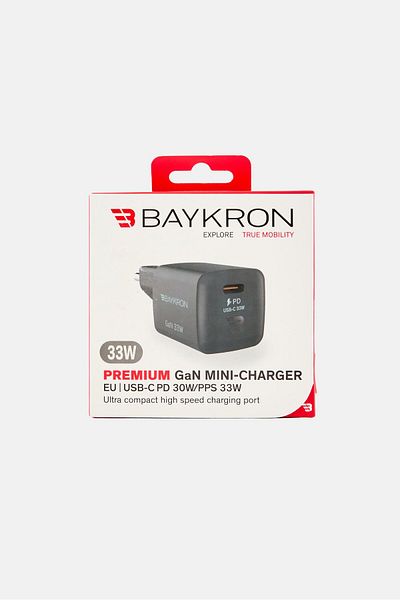baykron Wireless Charger Premium Wall Charger EU Type-C 33W, Black
