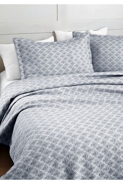 Evim Aura Jacquard Bedspread Set Double Anthracite 230X240 cm