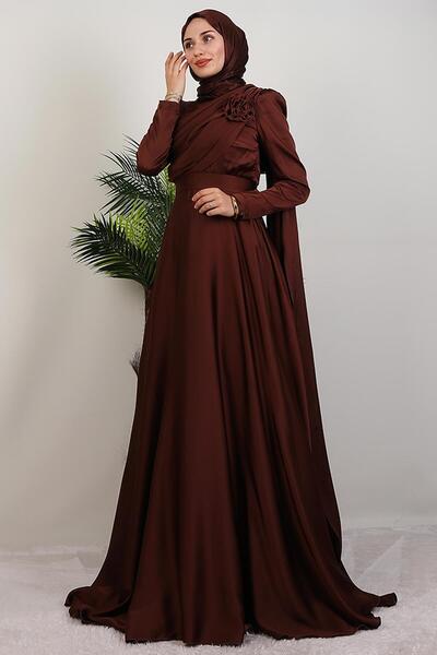 giz astore Alaz Saten Gül Abiye Acı Kahve