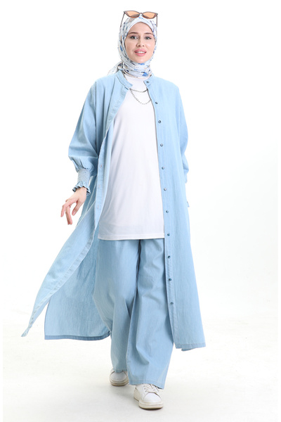 sefamerve Double Suit 260625-01 Light Blue