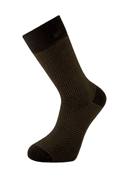 NEWTONE Men's Wool and Bamboo Socks, Newtone, W33, Seamless, Brown and Beige, 41-44 EU