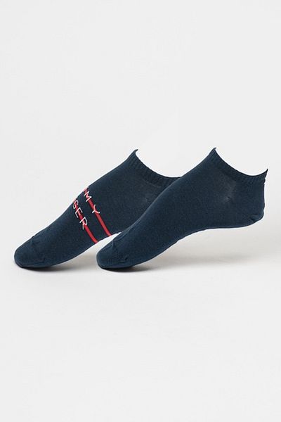 Tommy Hilfiger , Set de sosete pana la glezna cu detaliu logo - 2 perechi, Albastru inchis, 43-46