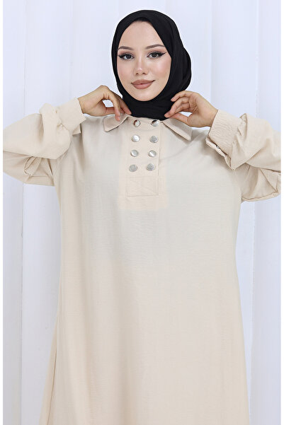 sefamerve Double Button Tunic Trousers Double Suit 2118-06 Mink