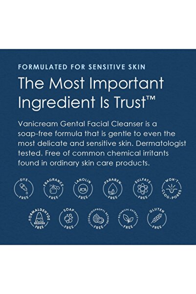 MQ Vanicream Shave Cream | Fragrance- and Gluten-Free | For Sensitive Skin | 6 oz