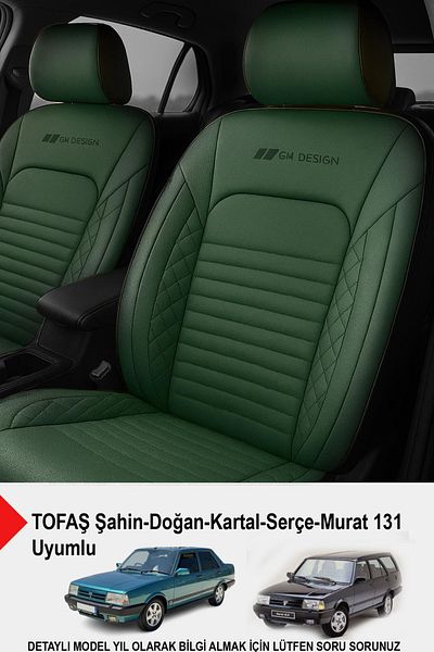 GM-DESIGN Istanbul Series Leather Car Seat Cover (Tofaş Kartal-Şahin-Doğan-Serçe-Tempra Compatible)