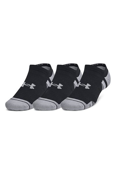 Under Armour , Set of unisex ankle socks for fitness - 3 pairs, Black, Light Gray, L