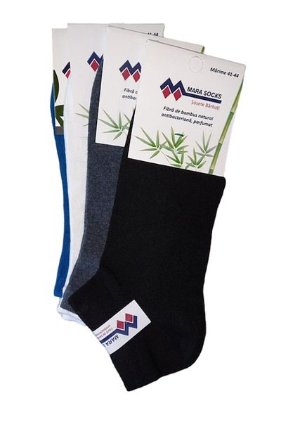 Mara Socks - Set de 6 perechi de șosete scurte, bărbați, bambus, multicolore, mărimea EU 41-44