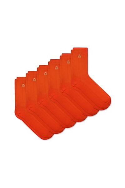 EB Prime - Set 6 pairs, Classic Cotton Socks for Men and Women, size 39-42 EU, fine Rosso seam, comf