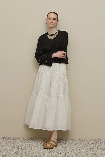 Fahhar Basic Linen Top Black
