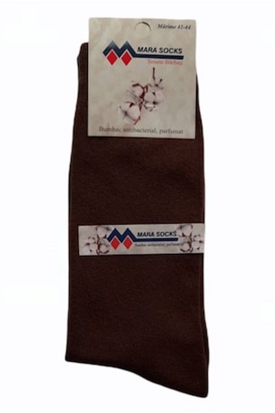 Mara Socks Șosete lungi bărbătești, Mara, bumbac, maro, mărimea 41-44 EU