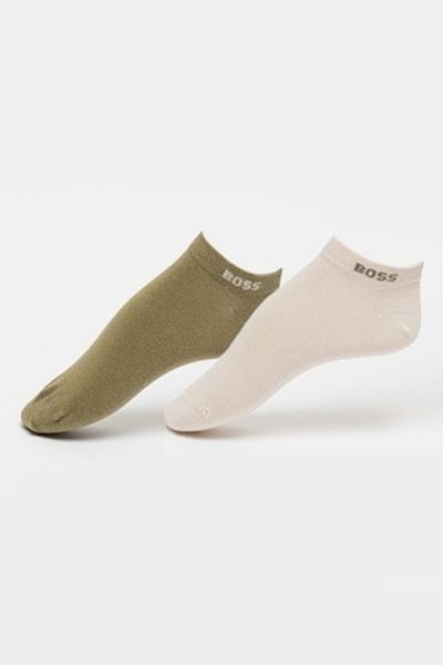 BOSS Set of Ankle Socks - 2 Pairs, Beige, Khaki, Size 40-46