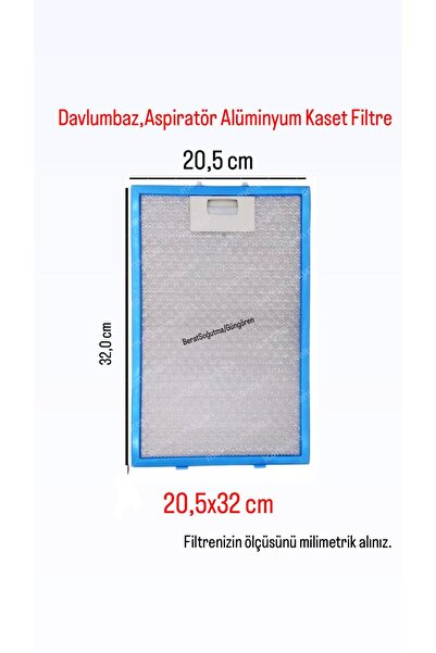 beratsogutma FANKEY Fdb-3110 model 20,5x32 cm Davlumbaz Yağ Filtresi