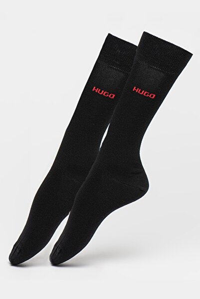 HUGO , Long socks set with discreet logo detail - 2 pairs, Black, 39-42