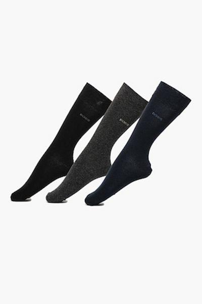 BOSS , Set of Long Socks - 3 Pairs, Dark Gray, Navy, Size 40-46