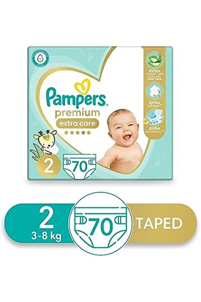 Pampers Premium EXTRA CARE Diapers, Size 2, 3-8 kg, with Lotion with Aloe Vera, 70 Baby Diapers