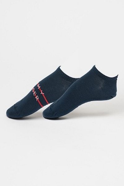 Tommy Hilfiger , Set de sosete pana la glezna cu detaliu logo - 2 perechi, Albastru inchis, 43-46