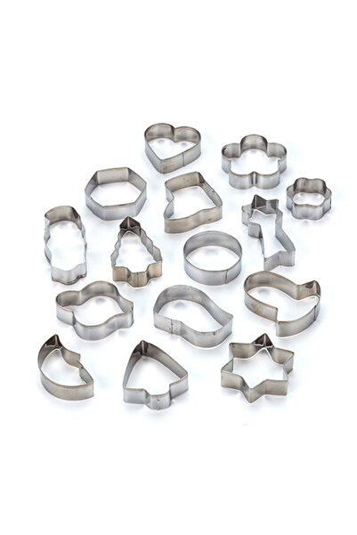 Nava Set of 15 stainless steel cookie cutters Misty NV-186-014