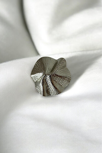 Trend aksesuar Metal Asimetrik Çizgi Dokulu İğneli Broş