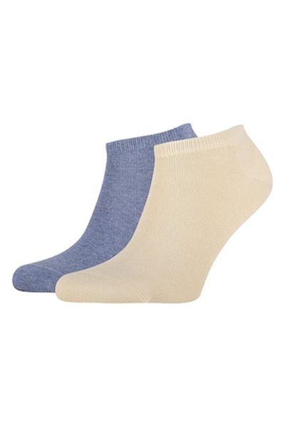 Tommy Hilfiger , Set of Ankle Socks - 2 Pairs, Dusty Blue, Light Beige, Size 39-42