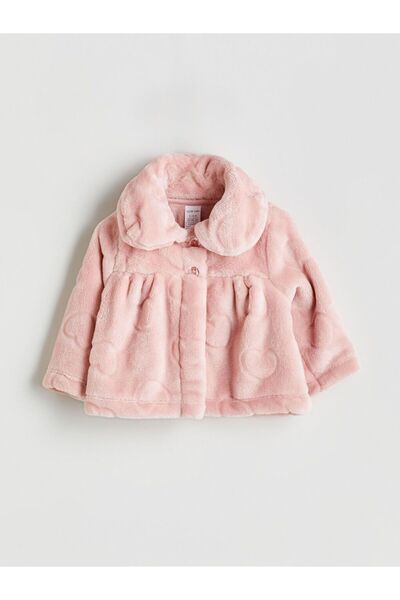 LC Waikiki Lcw Baby Peter Pan collar Baby Girl Plush Coat