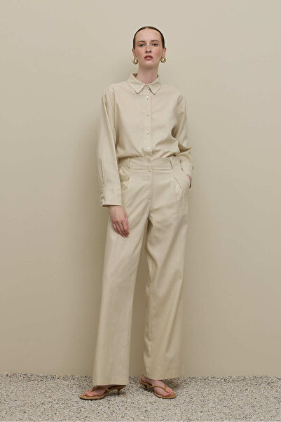 Fahhar Lyocell Linen Shirt Suit Stone