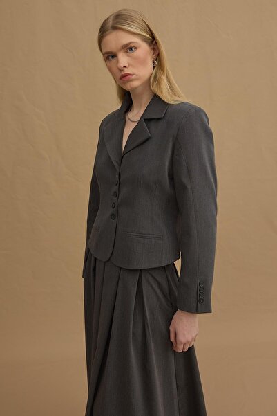 Fahhar Pens Detailed Jacket Anthracite