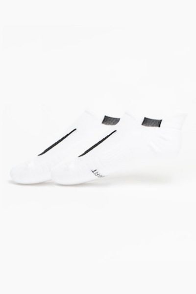 Nike - Set of unisex ankle socks for running Multiplier - 2 pairs, Black/White, Size L