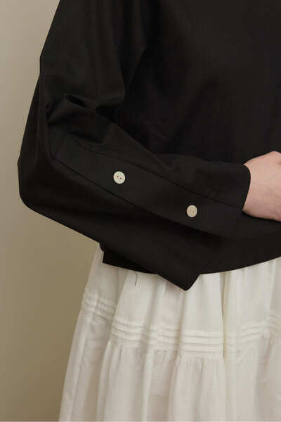 Fahhar Basic Linen Top Black