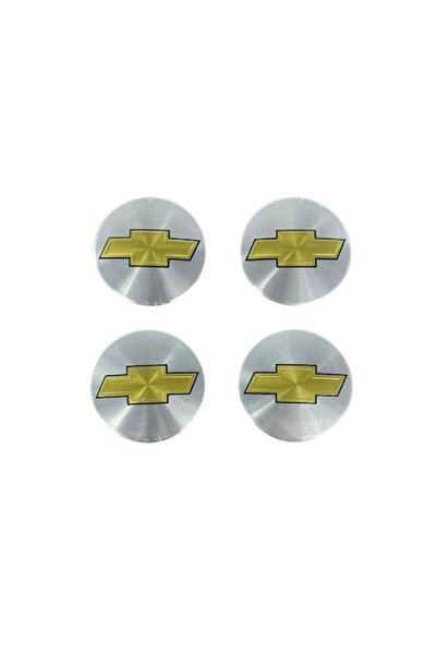MAF Set 4 embleme autocolante Chevrolet din aluminiu 56mm pentru capace de roți
