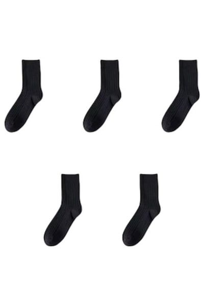 OEM Set 10 pairs men's socks, Cotton, Black, Size 41-46 EU