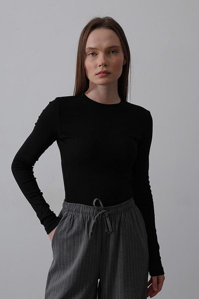 VAGGON Long Sleeve Crop Top Blouse