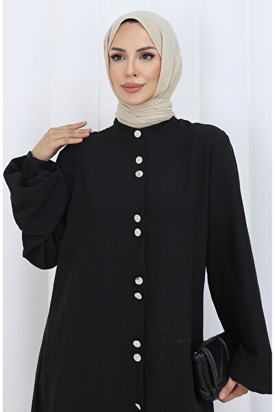 sefamerve Full Buttoned Tunic Trousers Double Suit 2114-05 Black