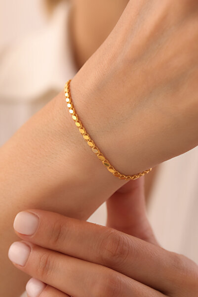 YAVUZ KUYUMCULUK 14 Ayar Altın Pullu Bileklik