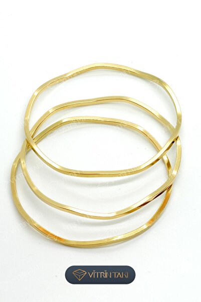 Çelik 64mm Üçlü Zikzak Ajda Bilezik