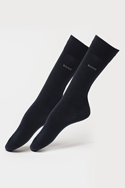 BOSS , Set of long socks in wool blend - 2 pairs, Navy Blue, Size 43-46