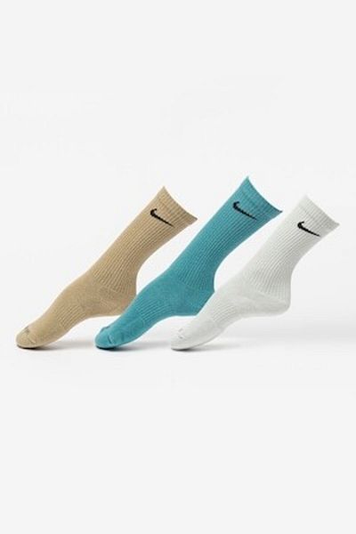 Nike Șosete Everyday Plus - 3 perechi, kaki/alb murdar/verde persan