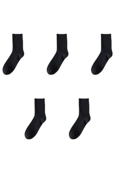 OEM Set 10 pairs men's socks, Cotton, Black, Size 41-46 EU