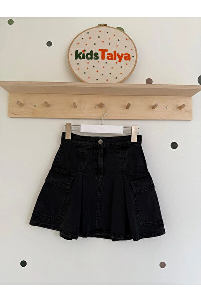 kidstalya Siyah Denim Etek